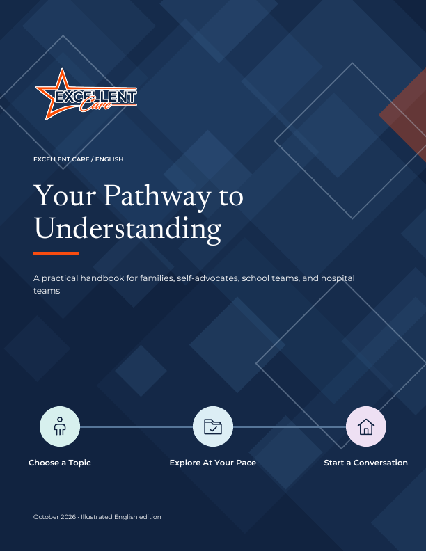 Cover of the Excellent Care Resource Handbook in English